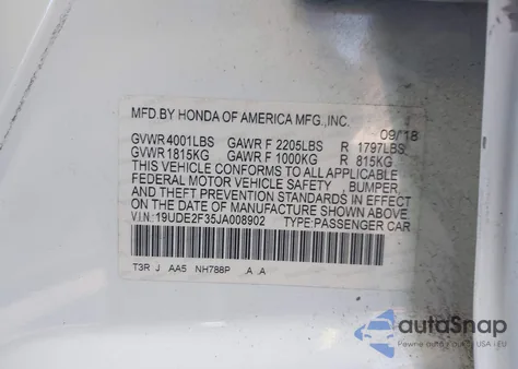 2018 Acura Ilx Acurawatch Plus Package z USA, uszkodzony, nr VIN 19UDE2F35JA008902